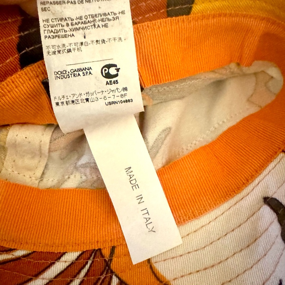 💯AUTH D&G Colorful Abstract Beach Hat Made in Italy 🇮🇹 - Picture 7 of 10